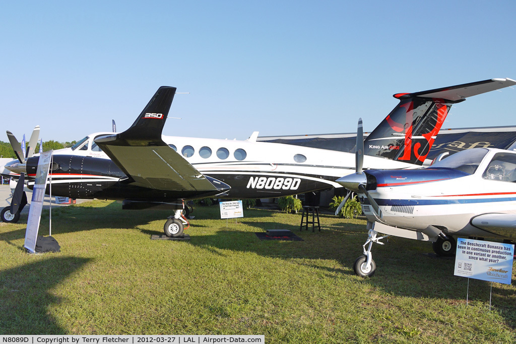 N8089D, 2012 Hawker Beechcraft 350i Super King Air (B300) C/N FL-789, Static Exhibit at 2012 Sun n Fun