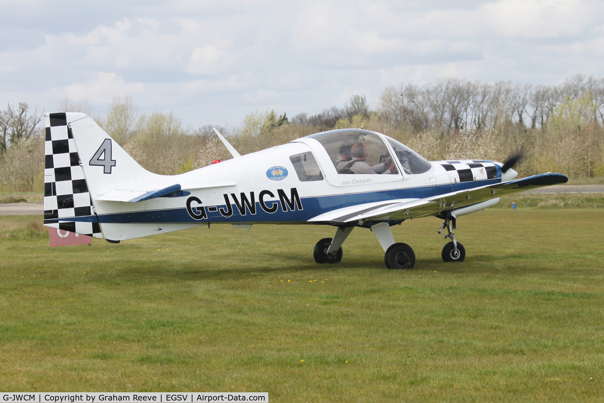 G-JWCM, 1980 Scottish Aviation Bulldog Series 120 Model 1210 C/N BH120/408, Just landed.