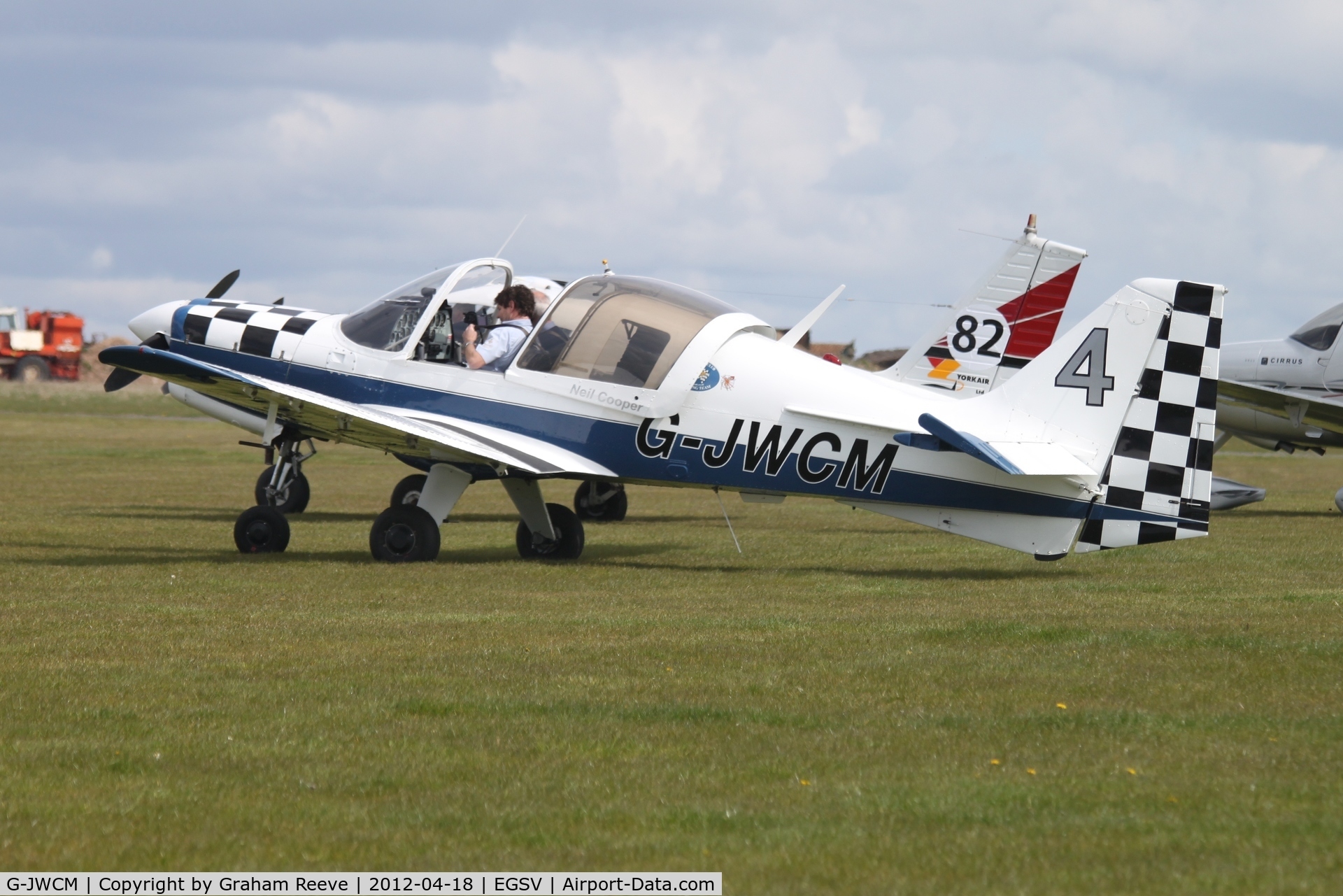 G-JWCM, 1980 Scottish Aviation Bulldog Series 120 Model 1210 C/N BH120/408, Parked at Old Buckenham.