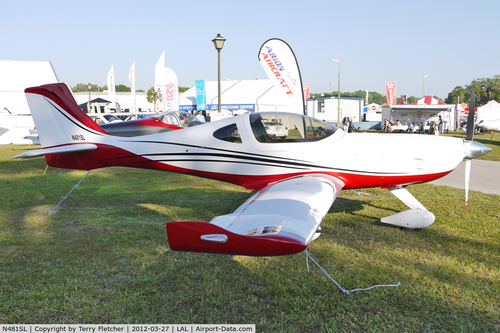 N481SL, Arion Lightning LS-1 C/N 121, Static Exhibit at 2012 Sun N Fun