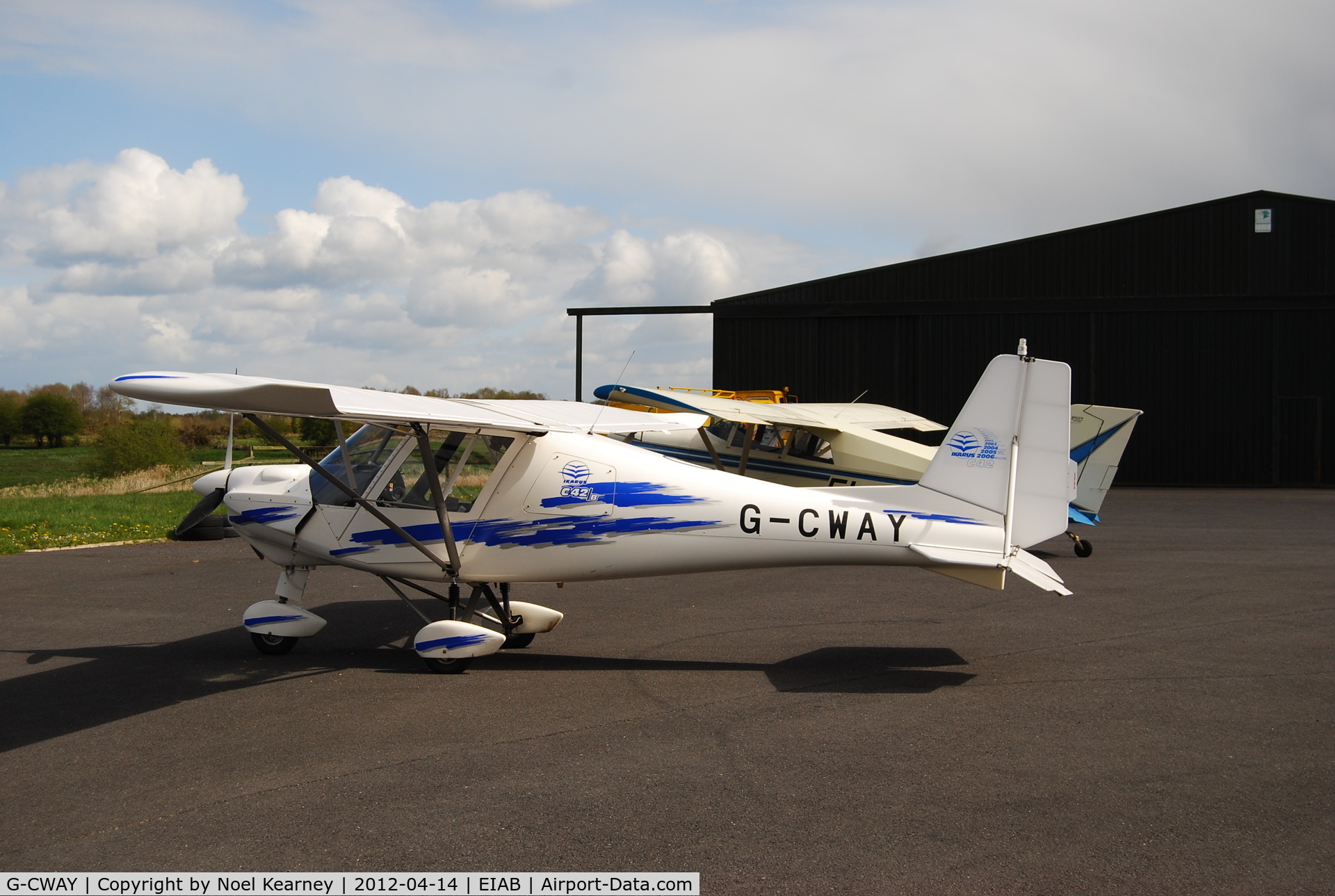 G-CWAY, 2007 Comco Ikarus C42 FB100 C/N 0707-6907, Parked on the apron at Abbeyshrule airfield.