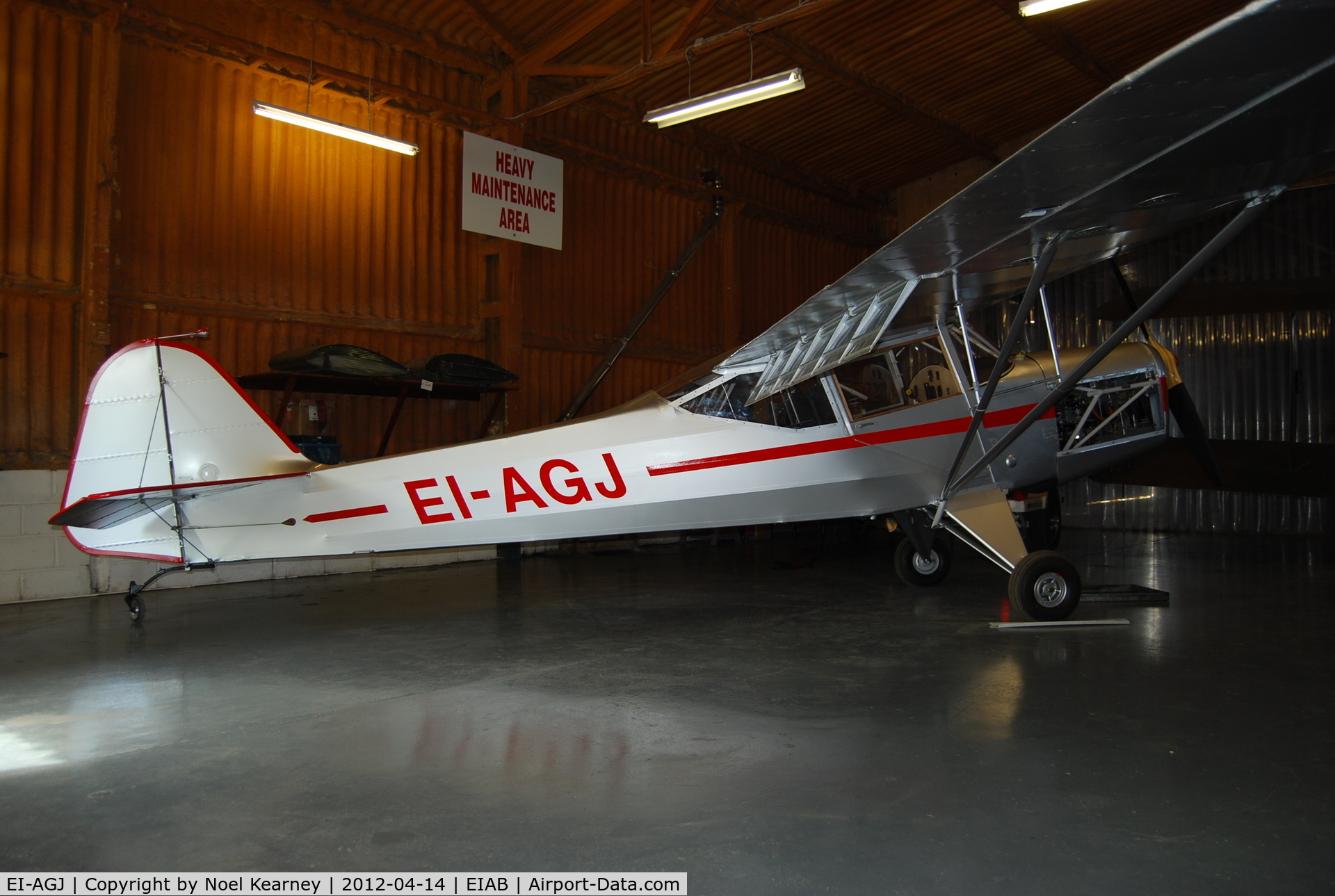 EI-AGJ, 1946 Auster 5J-1 Autocrat C/N 2208, Parked in the hanger at Abbeyshrule airfield.