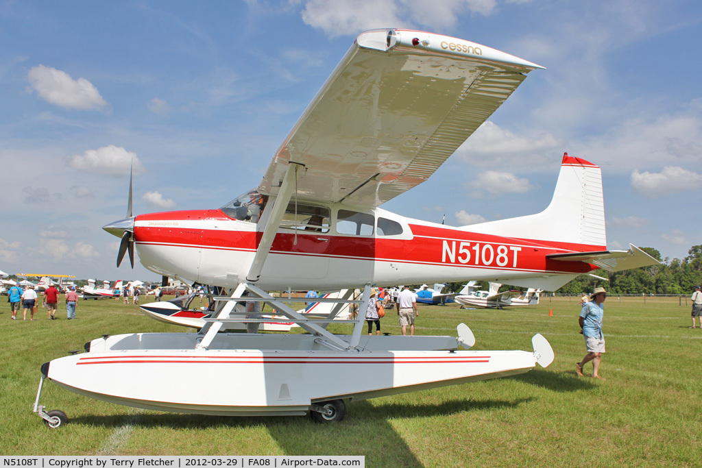 N5108T, 1977 Cessna A185F Skywagon 185 C/N 18503274, at 2012 Sun N Fun Splash-In at Lake Agnes