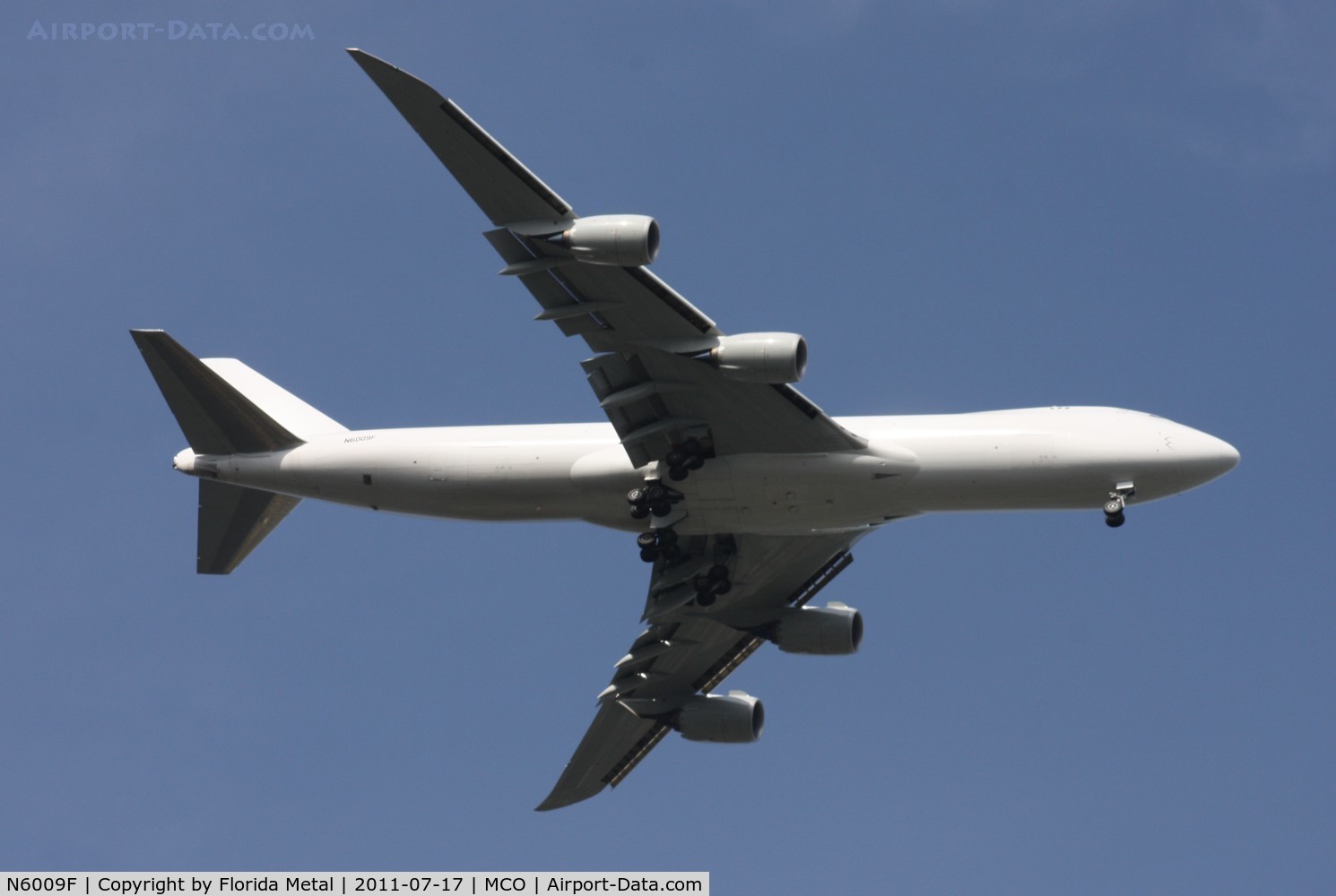 N6009F, 2011 Boeing 747-8KZF (SCD) C/N 36138, Boeing Company 747-8F flying over my house