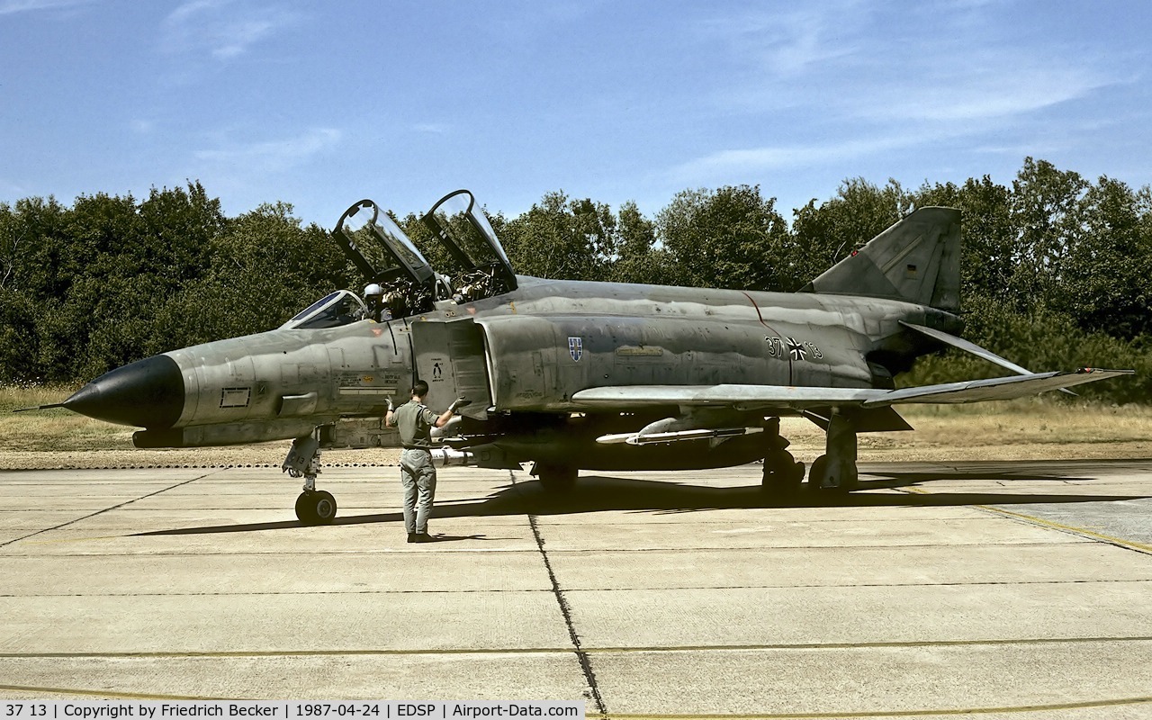 37 13, 1972 McDonnell Douglas F-4F Phantom II C/N 4379, last chance inspection at Fliegerhorst Pferdsfeld