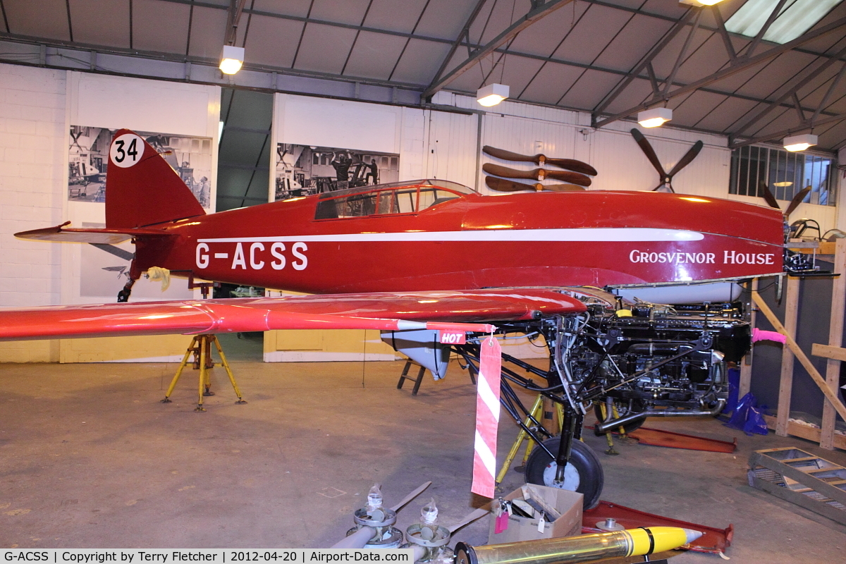 G-ACSS, 1934 De Havilland DH-88 Comet C/N 1996, Shuttleworth Collection at Old Warden
