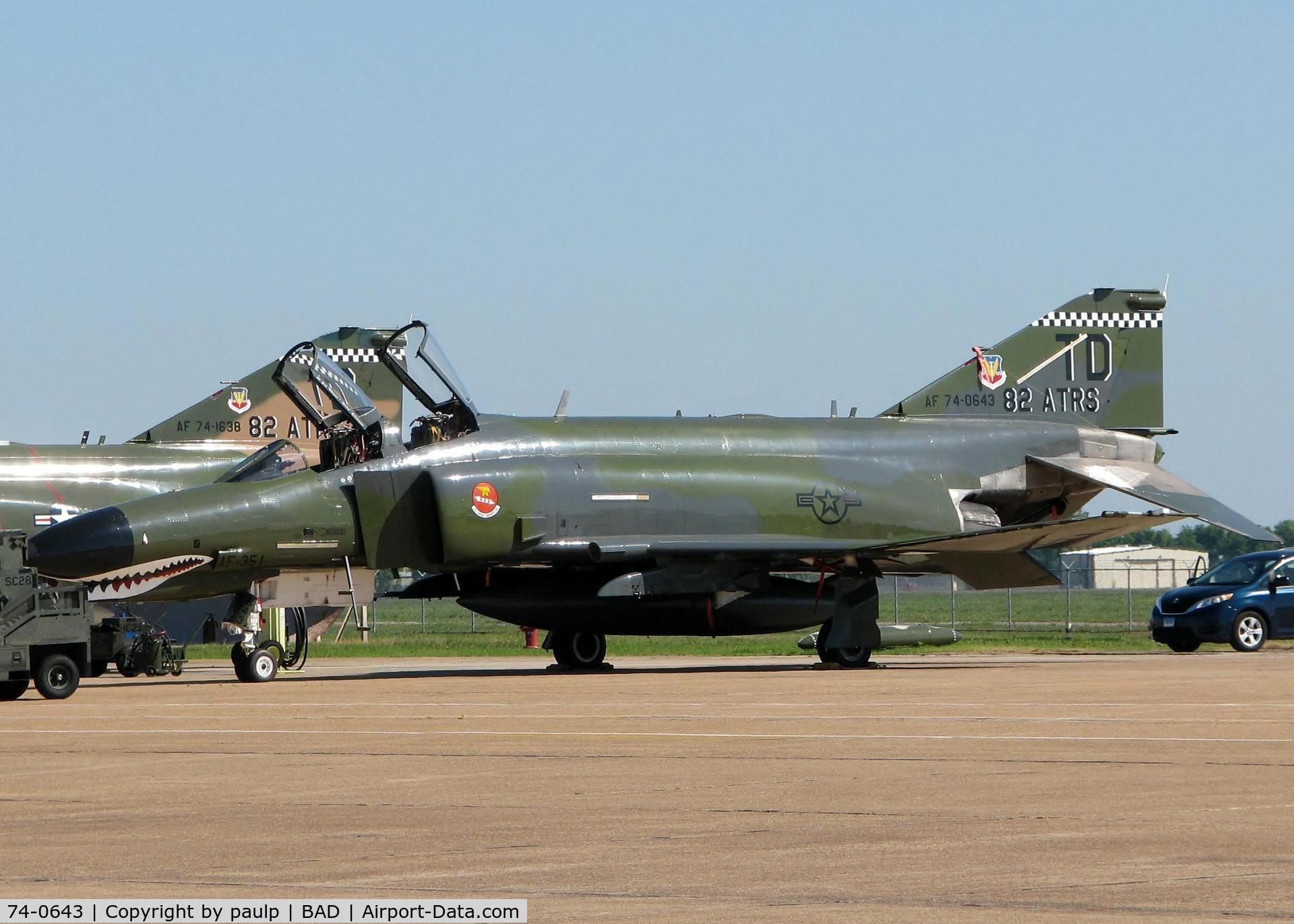 74-0643, 1974 McDonnell Douglas QF-4E Phantom II C/N 4794, At Barksdale Air Force Base.