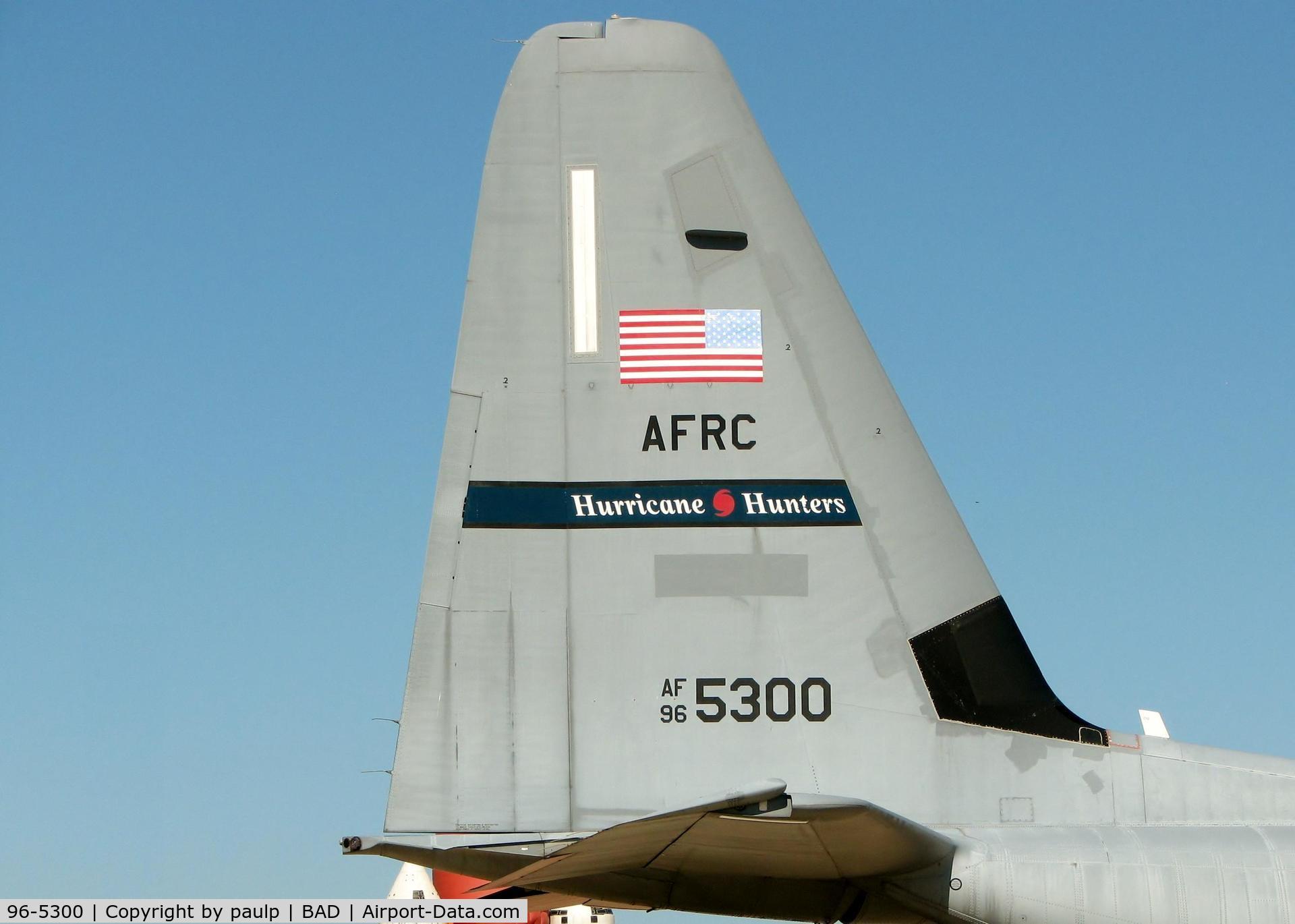 96-5300, 1996 Lockheed Martin WC-130J Hercules C/N 382-5451, At Barksdale Air Force Base.