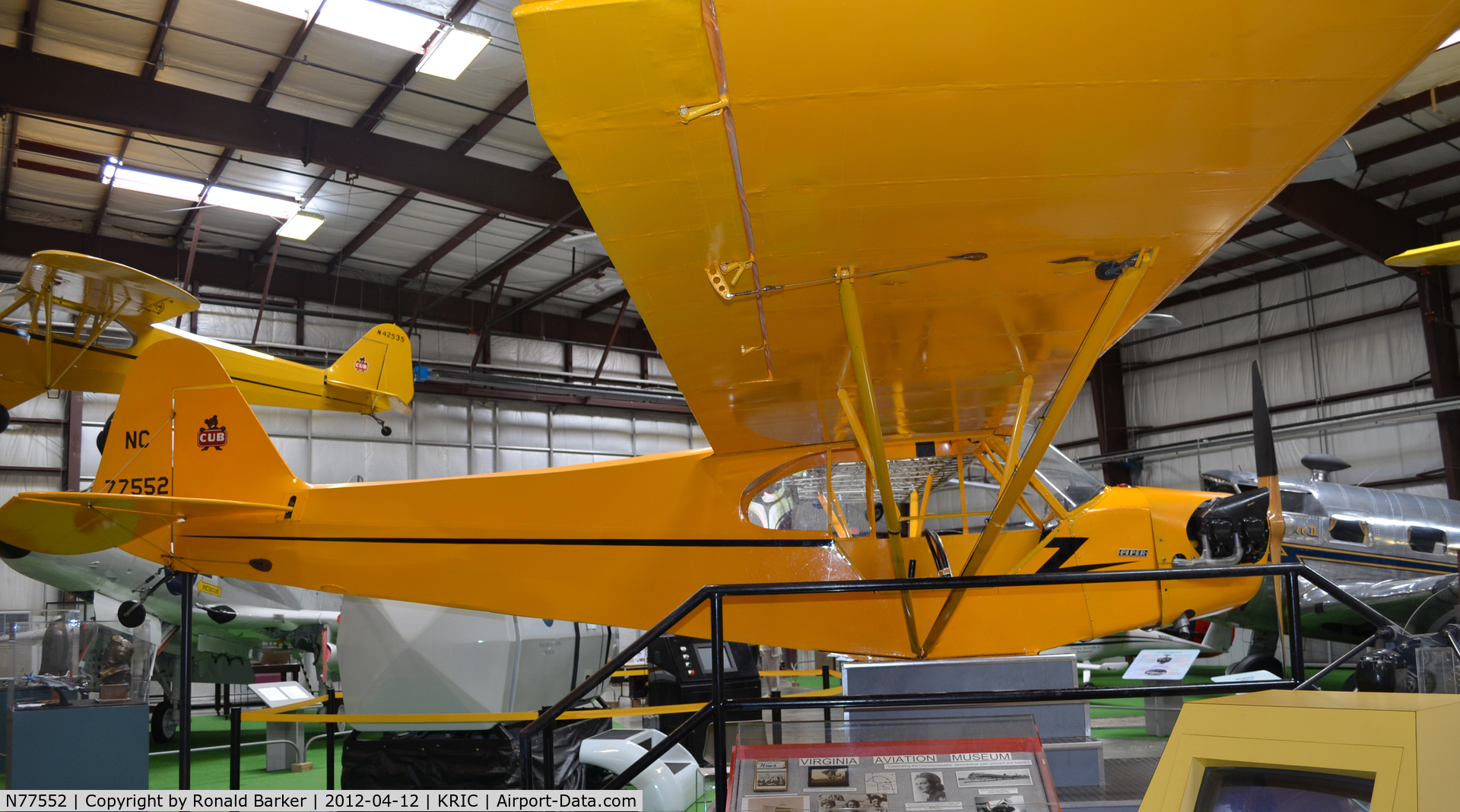 N77552, Piper J3C-65 Cub Cub C/N 22043, VA Aviation Museum