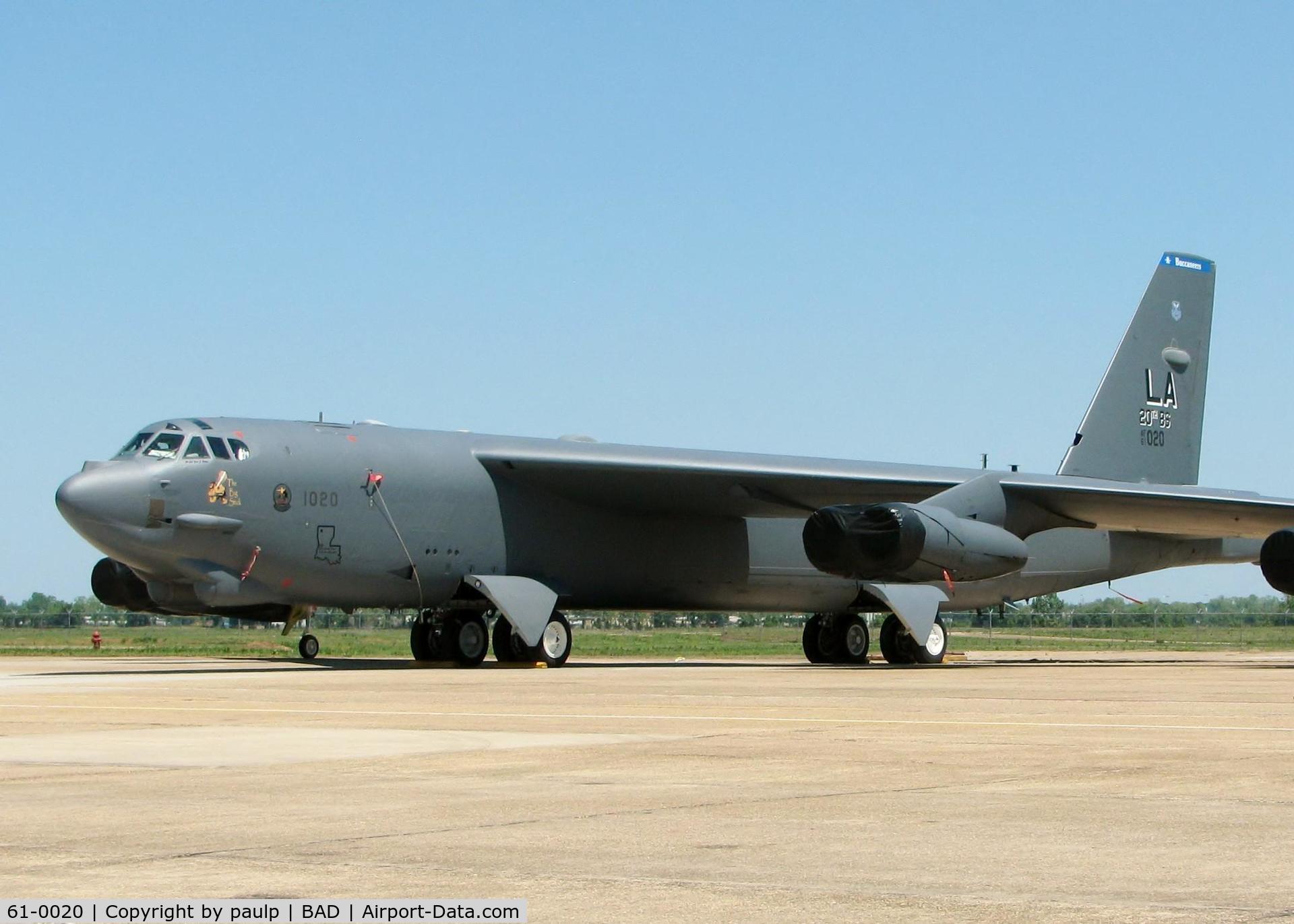 61-0020, 1961 Boeing B-52H Stratofortress C/N 464447, At Barksdale Air Force Base.