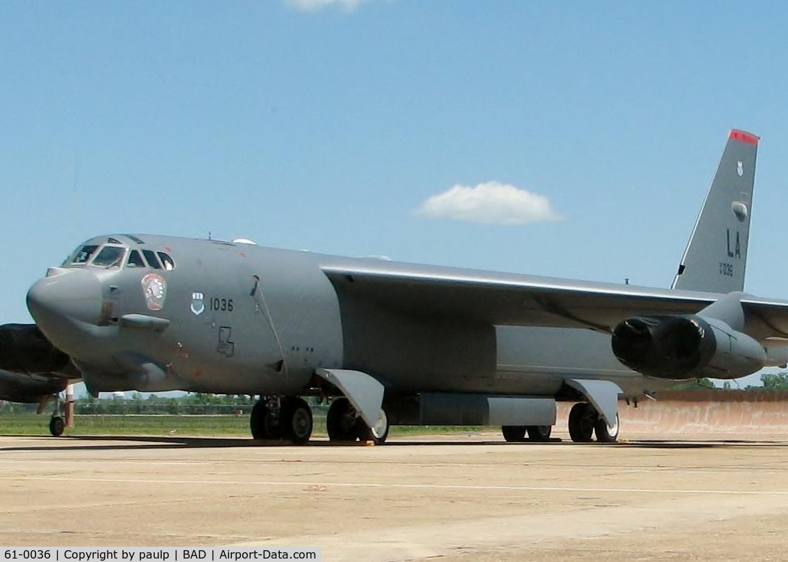 61-0036, 1961 Boeing B-52H Stratofortress C/N 464463, At Barksdale Air Force Base.