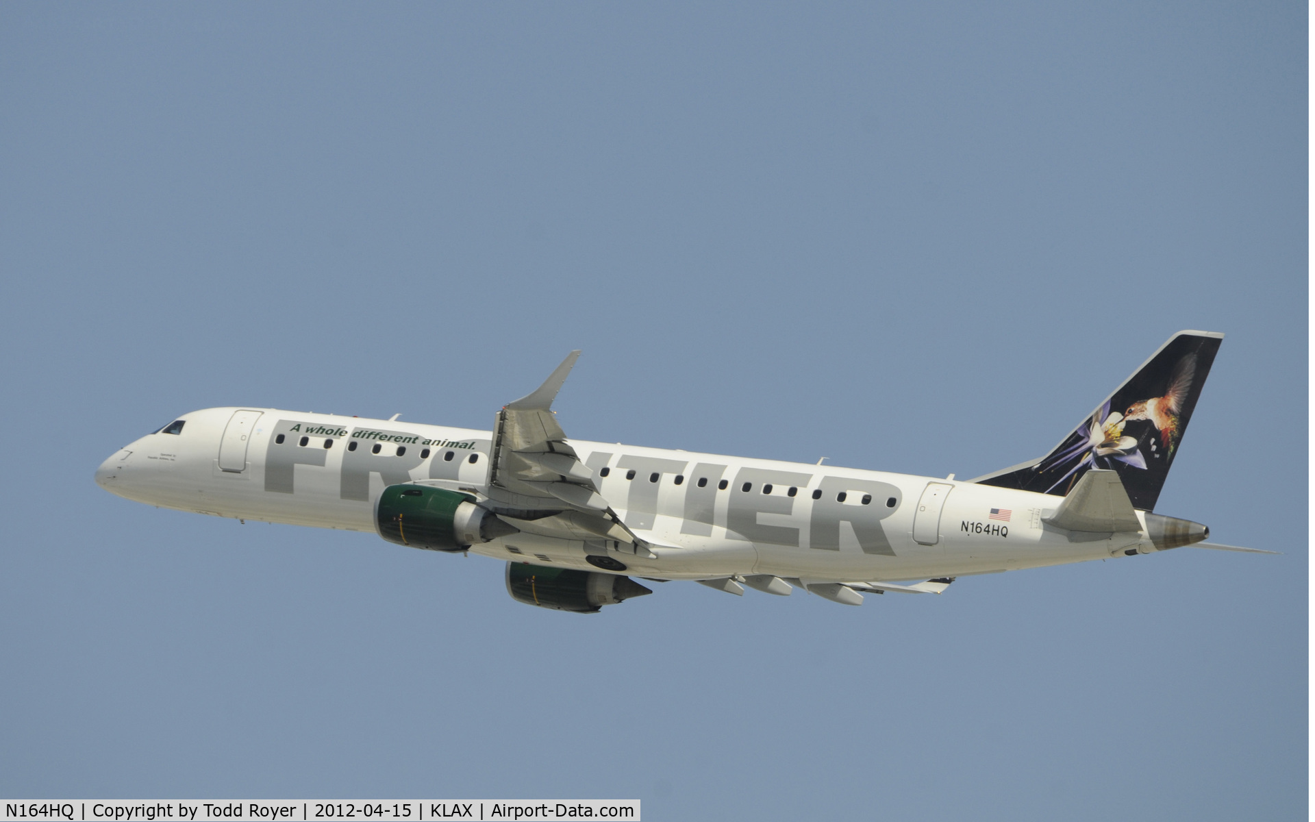 N164HQ, 2009 Embraer 190AR (ERJ-190-100IGW) C/N 19000275, Departing LAX on 25R