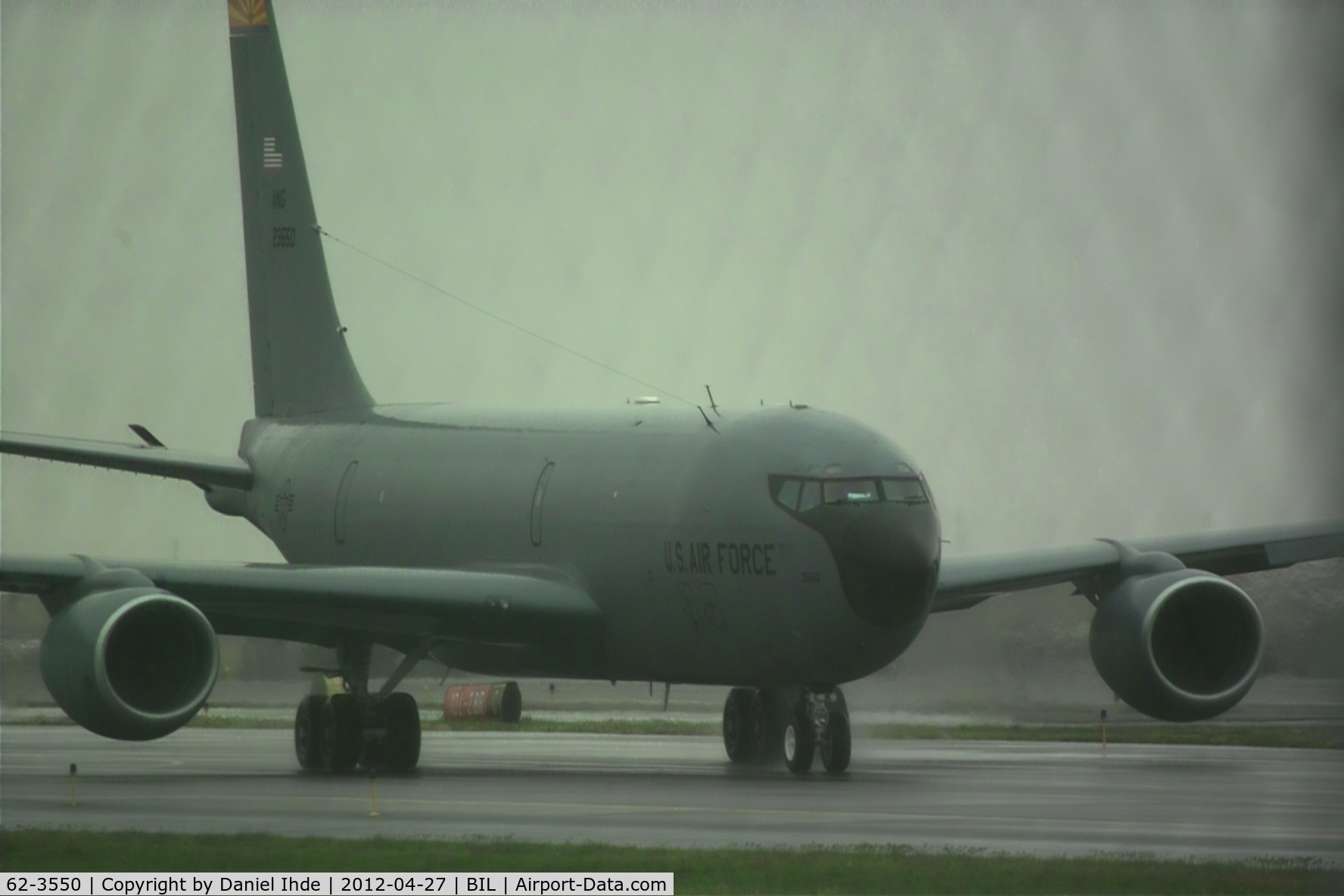 62-3550, 1962 Boeing KC-135R Stratotanker C/N 18533, KC-135 AZ ANG departing BIL
