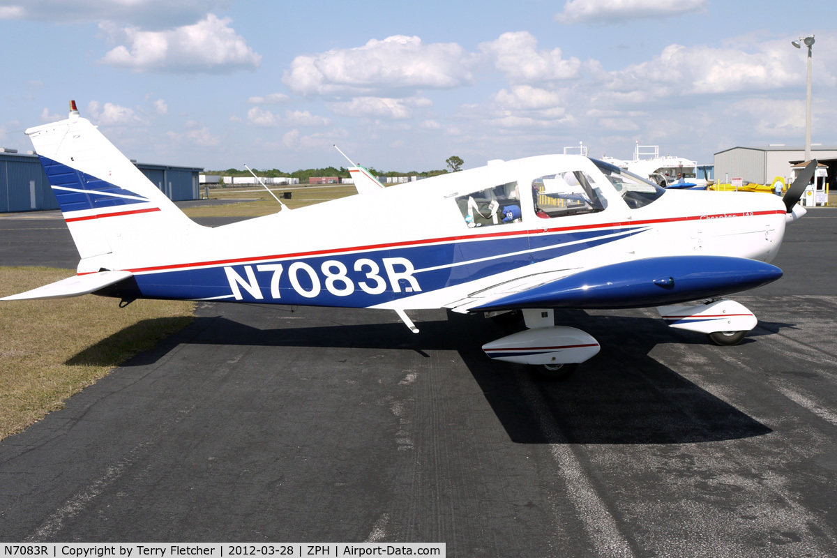 N7083R, 1966 Piper PA-28-140 C/N 28-21785, At Zephyrhills Municipal Airport, Florida