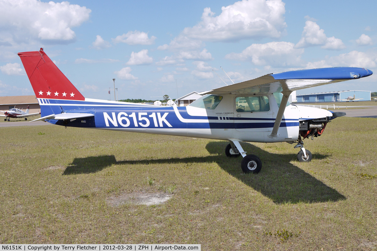 N6151K, 1975 Cessna 150M C/N 15077555, At Zephyrhills Municipal Airport, Florida