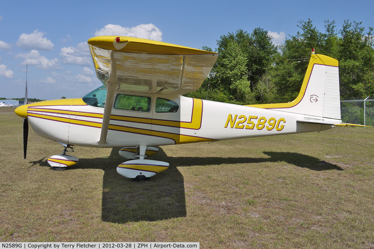 N2589G, 1959 Cessna 182B Skylane C/N 51889, At Zephyrhills Municipal Airport, Florida