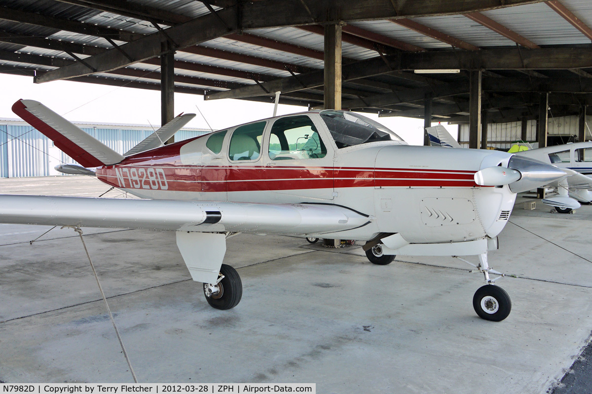 N7982D, 1957 Beech H35 Bonanza C/N D-5262, At Zephyrhills Municipal Airport, Florida