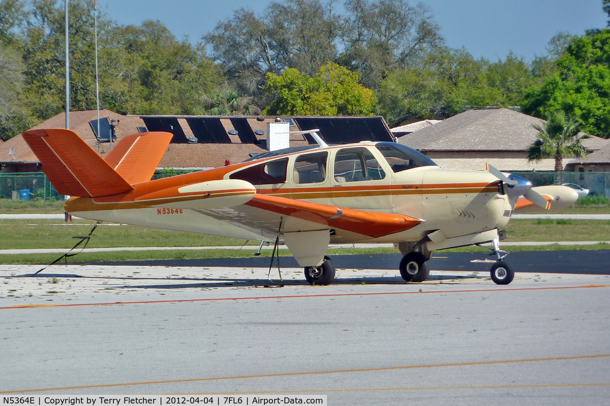 N5364E, 1959 Beech K35 Bonanza C/N D-5836, At Spruce Creek Airpark , Florida