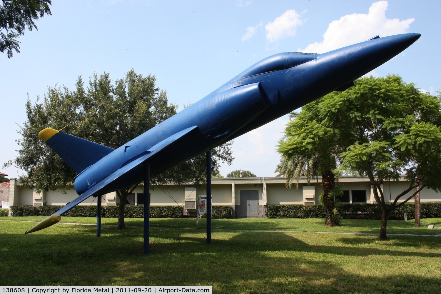 138608, 1955 Grumman F-11A Tiger C/N 6, F-11A at Admiral Farragut Academy