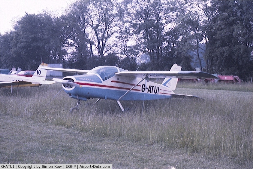 G-ATUI, 1966 Bolkow Bo-208C Junior C/N 611, Bolkow Junior 208c G-ATUI looking a little neglected at Popham, about 1981.