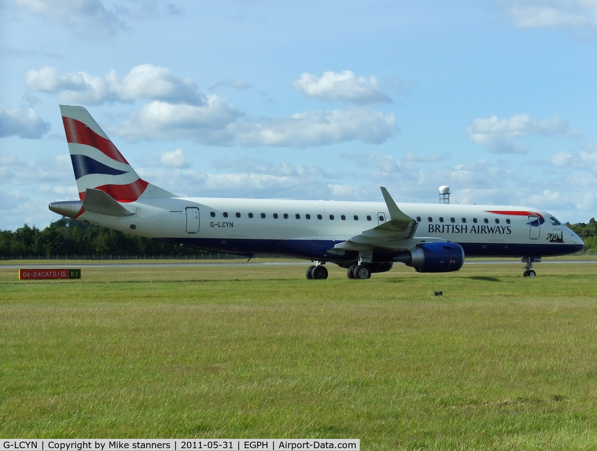 G-LCYN, 2010 Embraer 190SR (ERJ-190-100SR) C/N 19000392, BA EMB-190-100SR Arrives at EDI From LCY