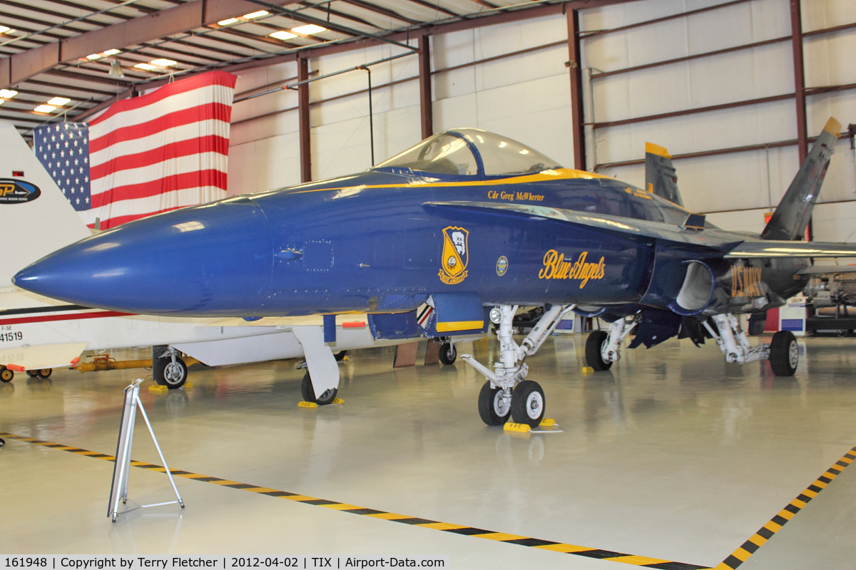 161948, McDonnell Douglas F/A-18A Hornet C/N 0157, At Valiant Air Command Air Museum, Space Coast Regional  Airport (North East Side), Titusville, Florida
