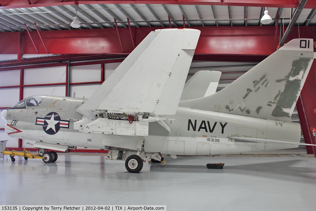 153135, LTV A-7A Corsair II C/N A-044, At Valiant Air Command Air Museum, Space Coast Regional  Airport (North East Side), Titusville, Florida