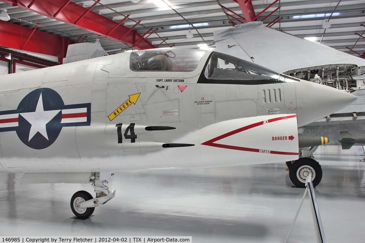 146985, Vought F-8K Crusader C/N 726, At Valiant Air Command Air Museum, Space Coast Regional  Airport (North East Side), Titusville, Florida
