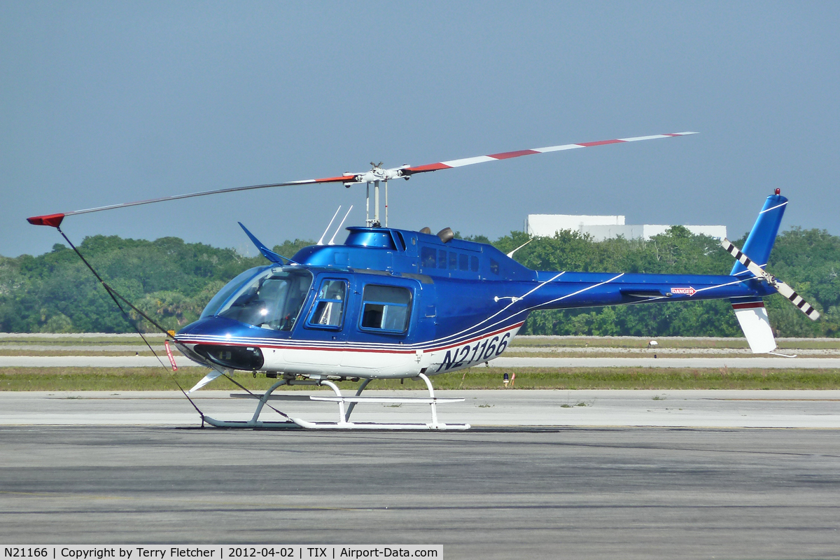 N21166, 1981 Bell 206B JetRanger III C/N 3447, At Space Coast Regional Airport , Florida