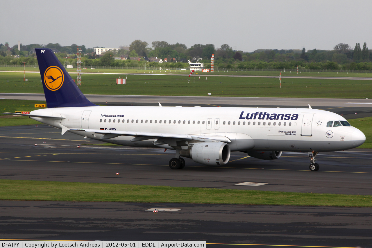 D-AIPY, 1991 Airbus A320-211 C/N 161, DLH3332 Dusseldorf to Lissabon (LIS)