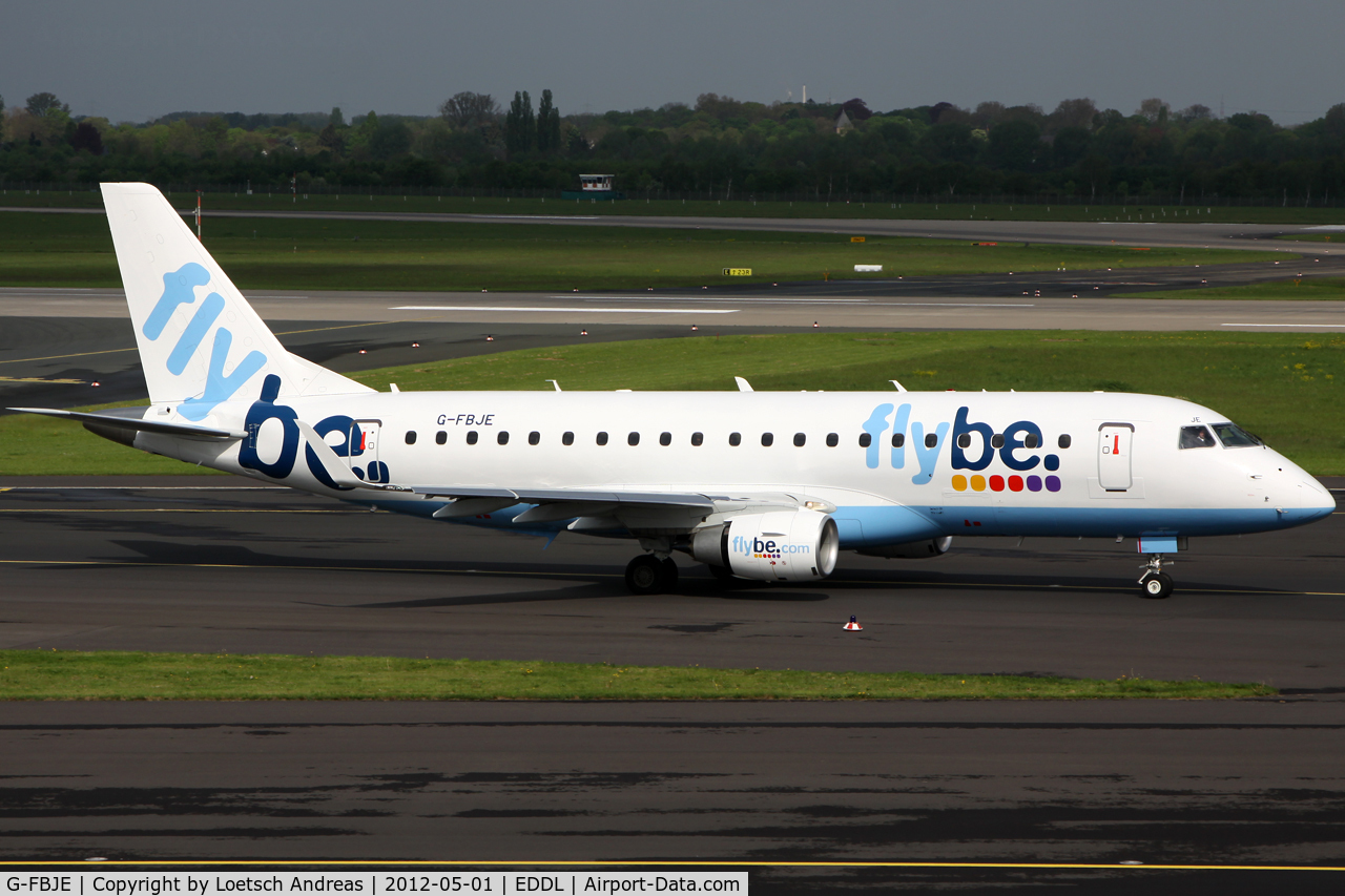 G-FBJE, 2012 Embraer 175STD (ERJ-170-200) C/N 17000336, BEE7214 Dusseldorf to Manchester, Ringway (MAN)