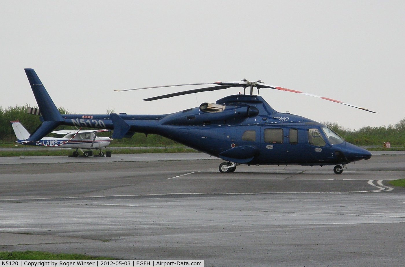 N5120, 2002 Bell 430 C/N 49095, Visiting Bell 430 helicopter. Subsequently registeted M-DWSF.