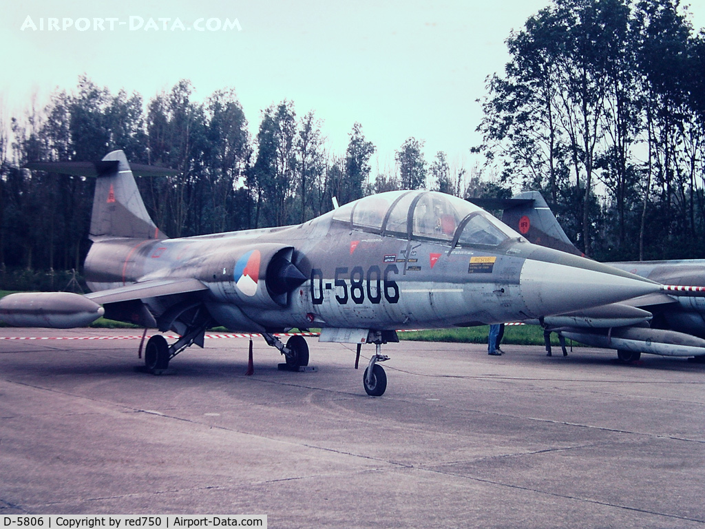 D-5806, Lockheed TF-104G Starfighter C/N 583E-5806, Photograph by Edwin van Opstal with permission. Scanned from a color slide.