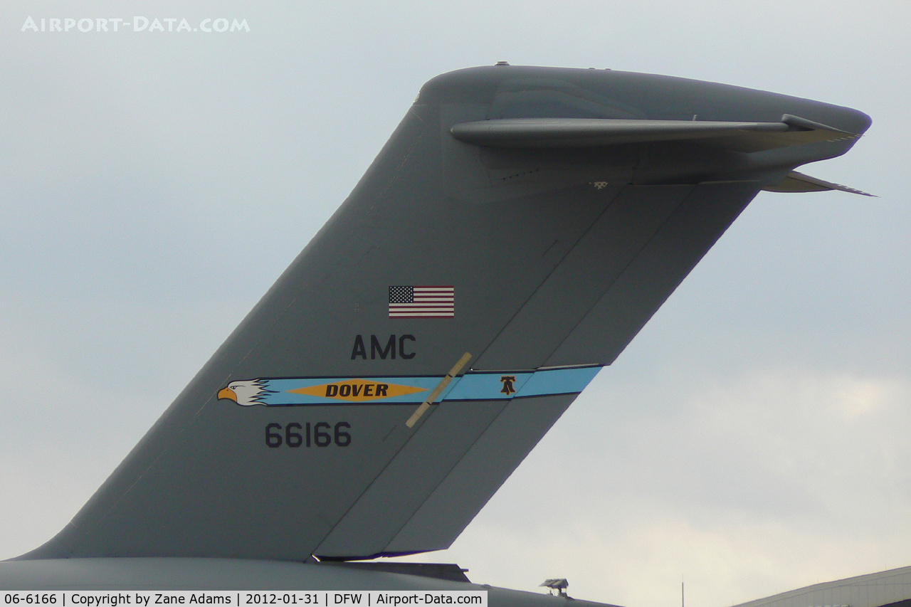 06-6166, 2006 Boeing C-17A Globemaster III C/N P-166, C-17 at DFW Airport in support of Vice President Biden's visit