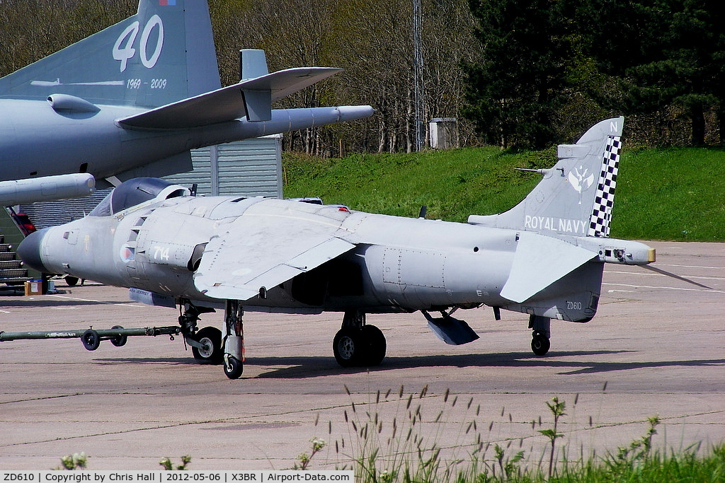 ZD610, 1985 British Aerospace Sea Harrier F/A.2 C/N 1H-912049/B43/P27, at the Cold War Jets open day, Bruntingthorpe