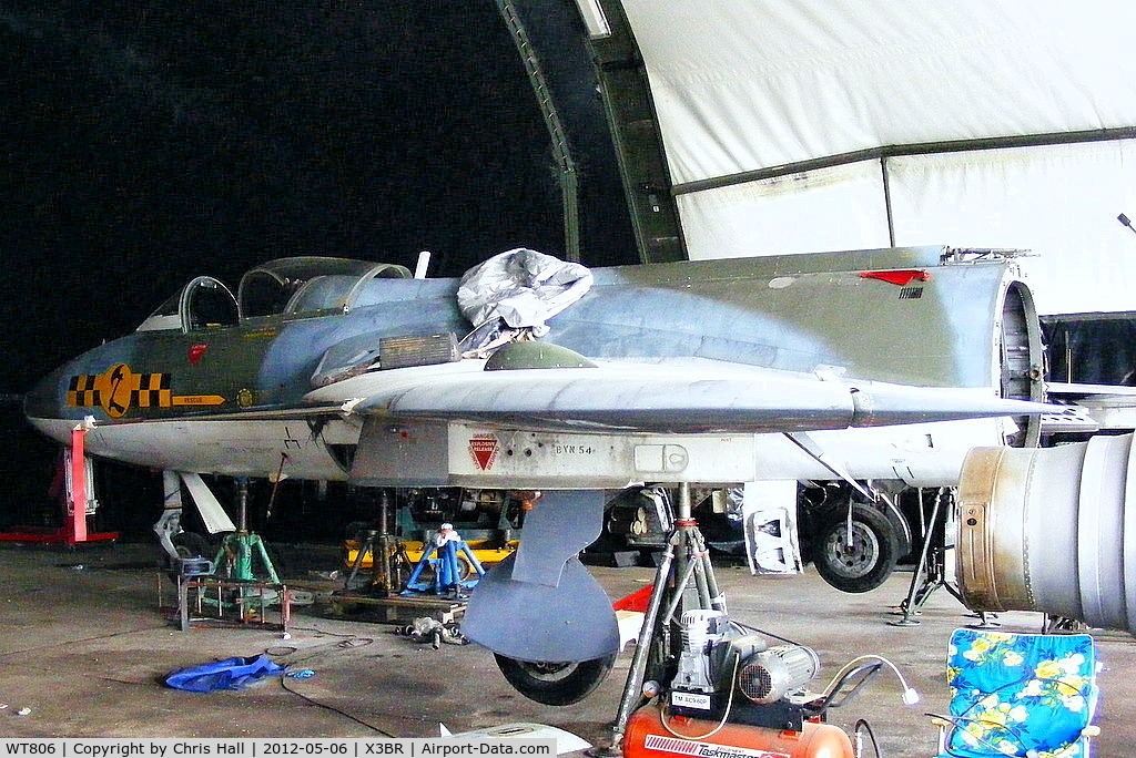 WT806, 1955 Hawker Hunter GA.11 C/N 41H-670749, at the Cold War Jets open day, Bruntingthorpe