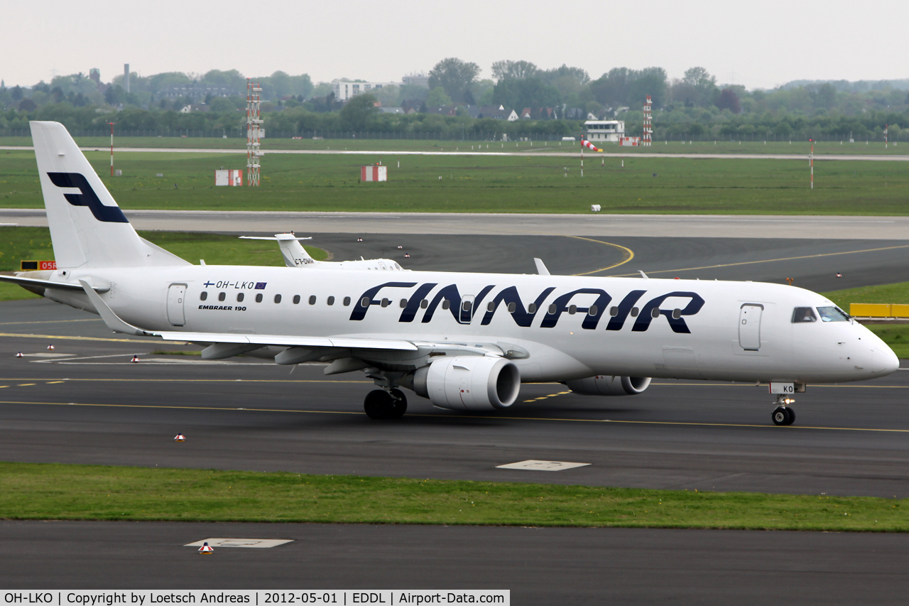 OH-LKO, 2009 Embraer 190LR (ERJ-190-100LR) C/N 19000267, FIN704 Dusseldorf to Helsinki, Vantaa (HEL)