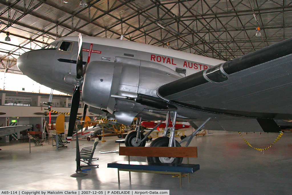 A65-114, 1945 Douglas C-47B-35-DK Skytrain C/N 16712/33460, Douglas C-47B Skytrain, SA Aviation Museum, Port Adelaide, December 2007.