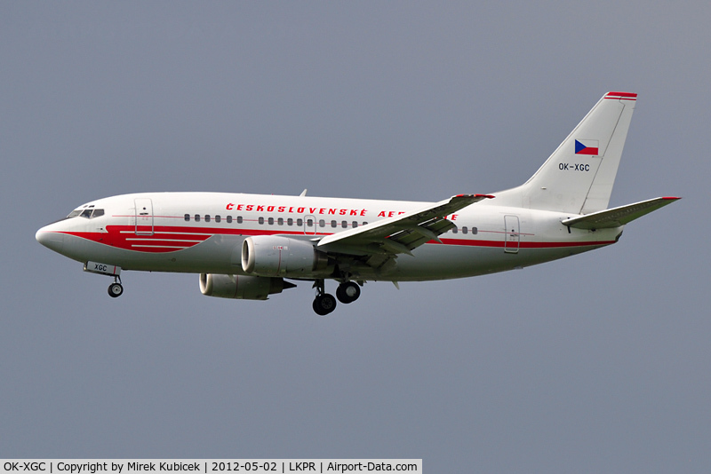OK-XGC, 1992 Boeing 737-55S C/N 26541, CSA's retro jet (c/s from 1960)
