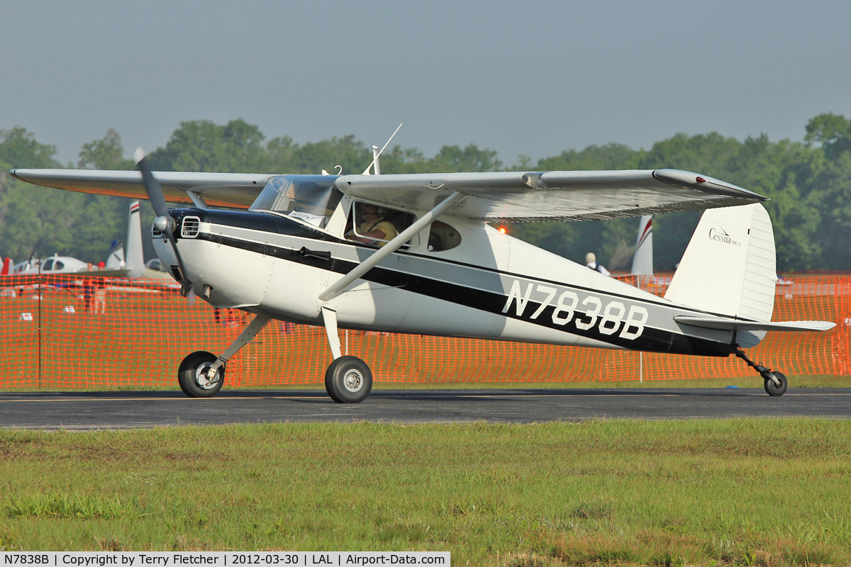 N7838B, Cessna 140A C/N 15694, At 2012 Sun N Fun