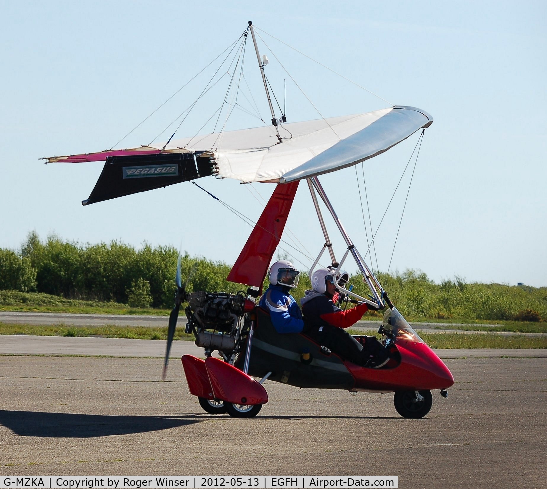 G-MZKA, 1997 Pegasus Quantum 15-912 C/N 7380, Visiting Quantum microlight.