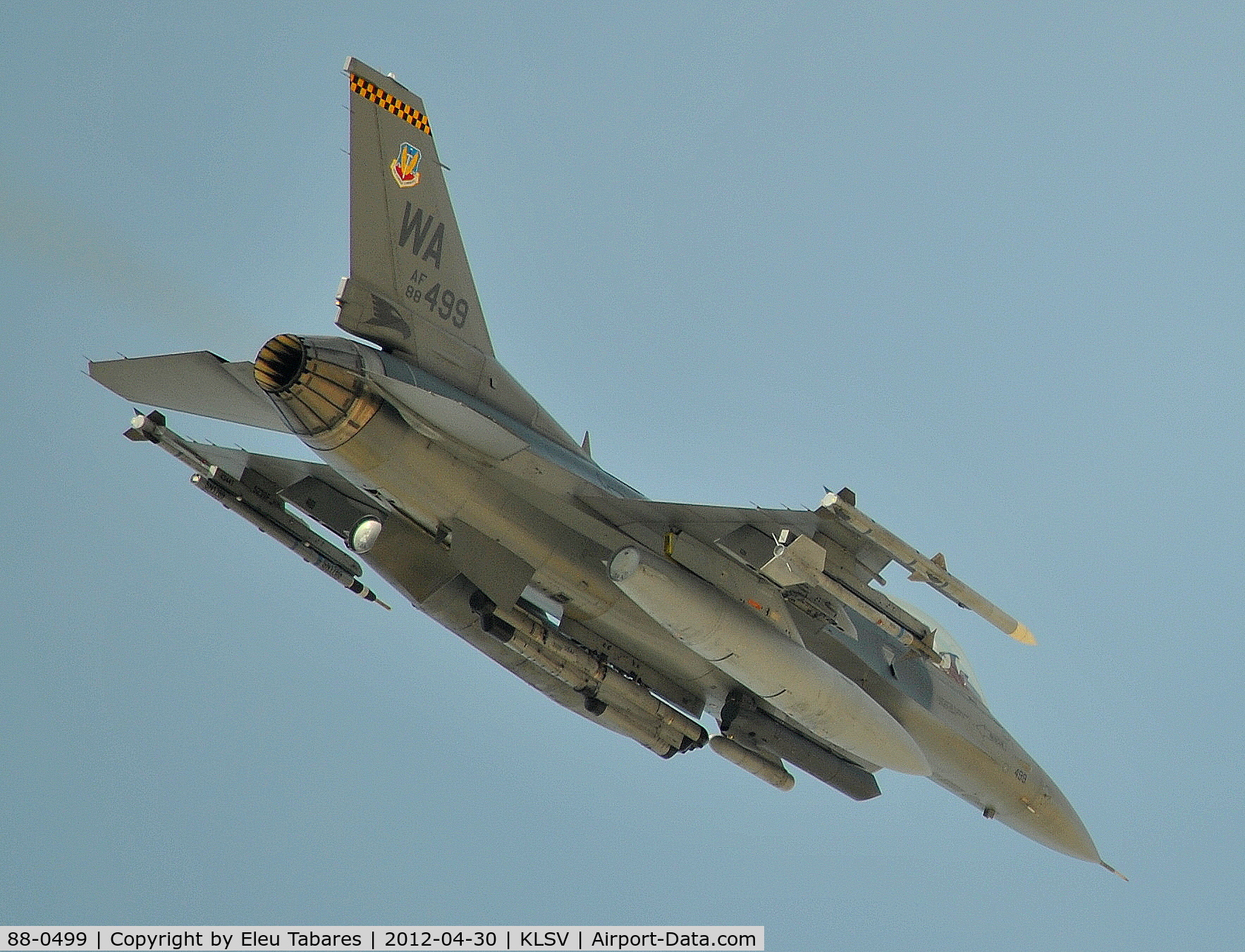 88-0499, General Dynamics F-16CG-42-CF Night Falcon C/N 1C-101, Taken during Jaded Thunder at Nellis Air Force Base, Nevada.