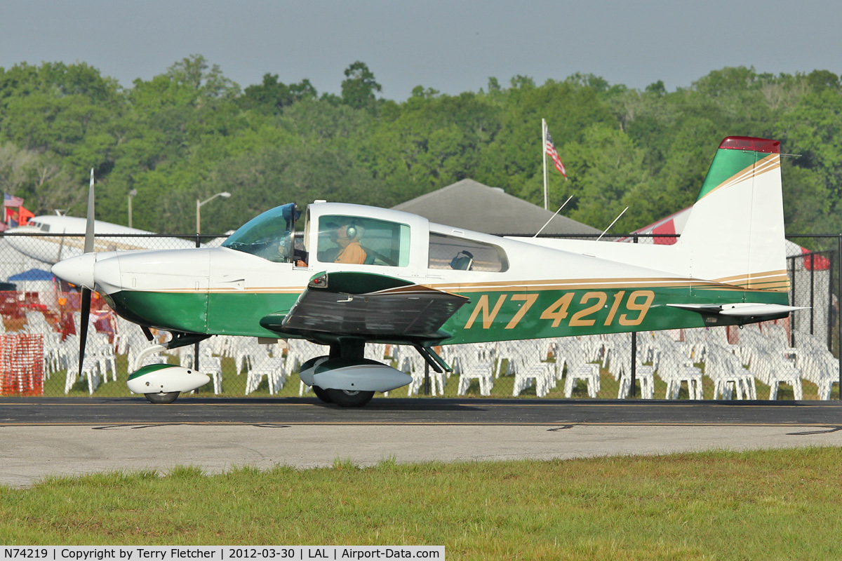 N74219, 1975 Grumman American AA-5B Tiger C/N AA5B-0165, At 2012 Sun N Fun