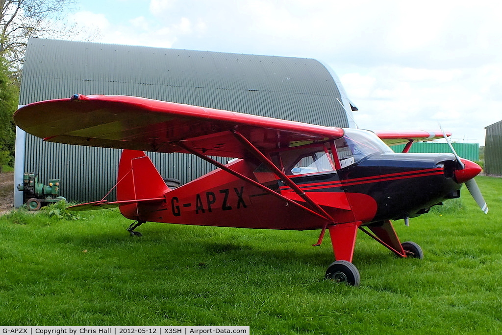 G-APZX, 1957 Piper PA-22-150 Caribbean C/N 22-5181, at Streethay Farm Airfield