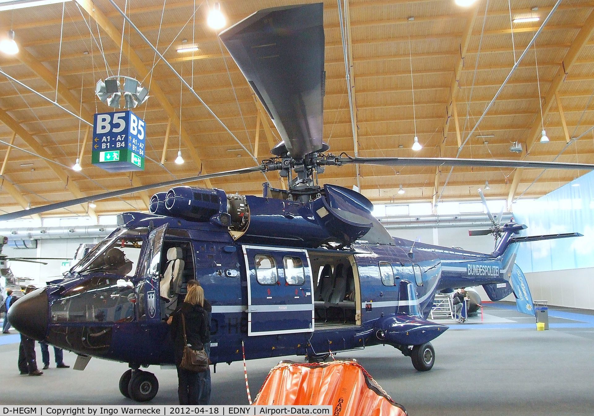 D-HEGM, Eurocopter AS-332L-1 Super Puma C/N 2774, Aerospatiale AS.332L1 Super Puma of the German federal police (Bundespolizei) at the AERO 2012, Friedrichshafen