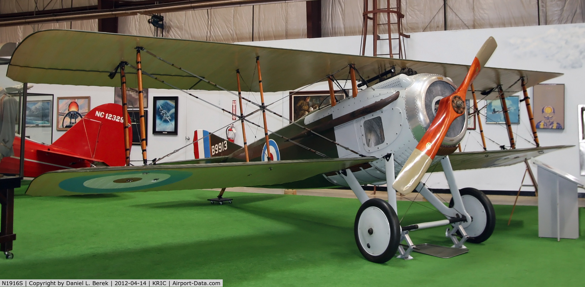 N1916S, 1917 SPAD S-VII C/N B9913, This wonderful replica is on view at the excellent Virginia Aviation Museum.