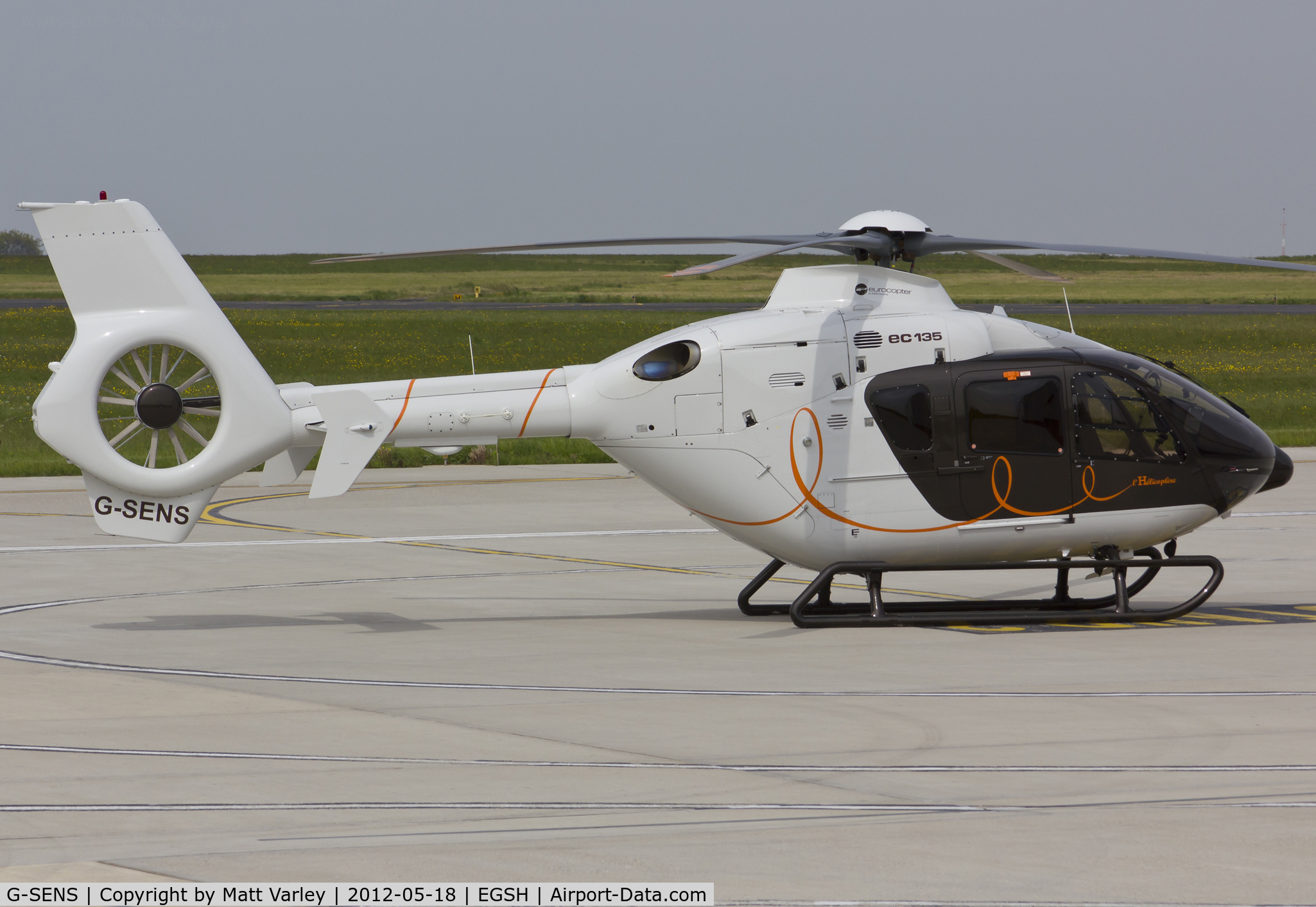 G-SENS, 2009 Eurocopter EC-135T-2+ C/N 0833, Sat on stand at SaxonAir.