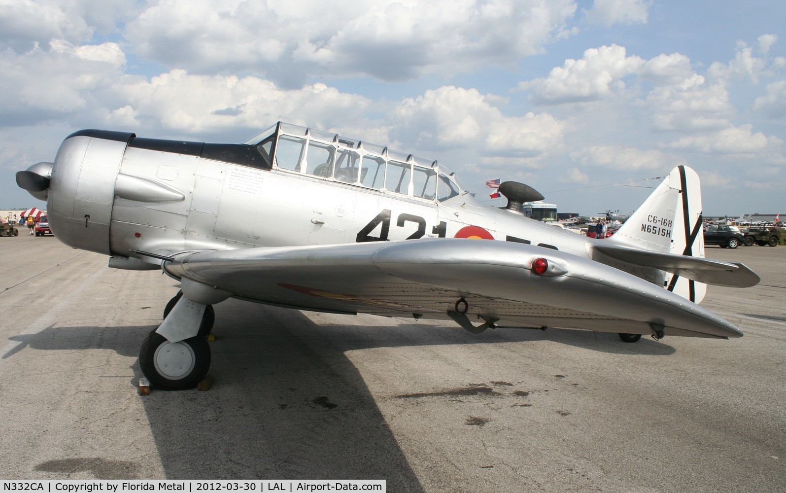 N332CA, 1944 North American T-6G Texan C/N 168-409, Wearing either a new or temp registration of N651SH