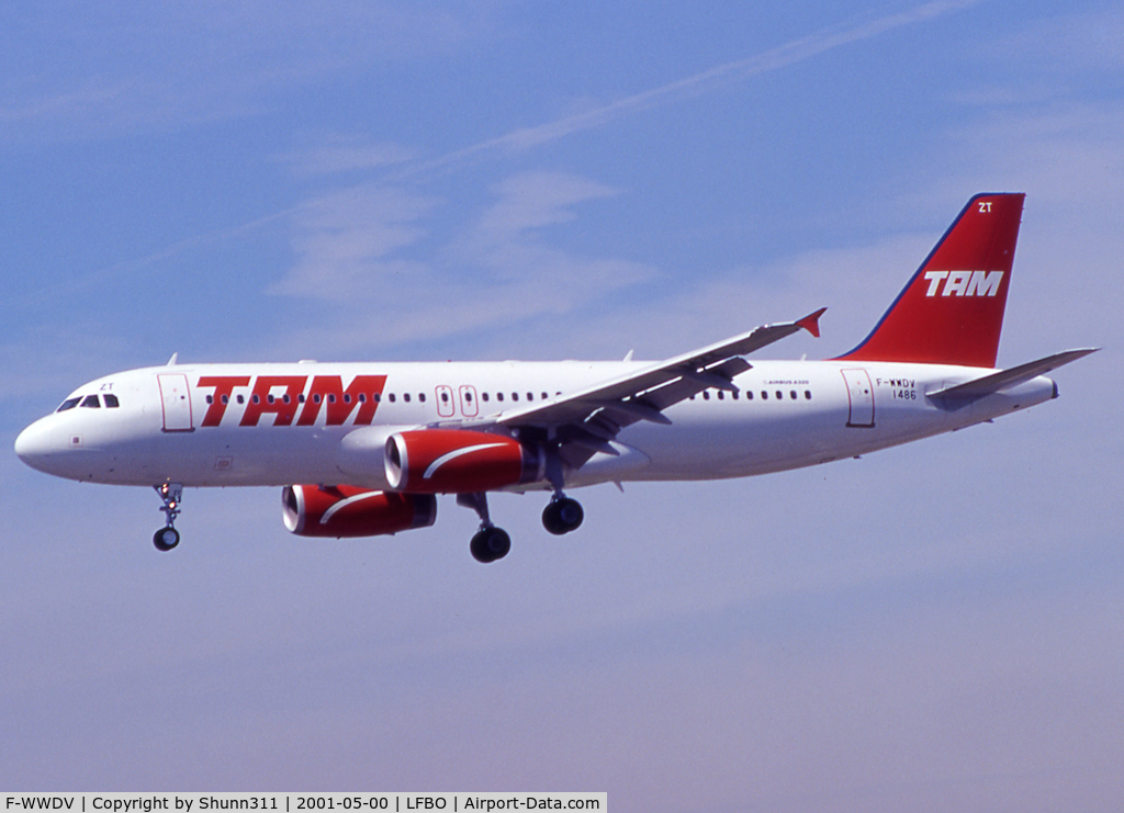 F-WWDV, 2001 Airbus A320-232 C/N 1486, C/n 1486 - To be PT-MZT