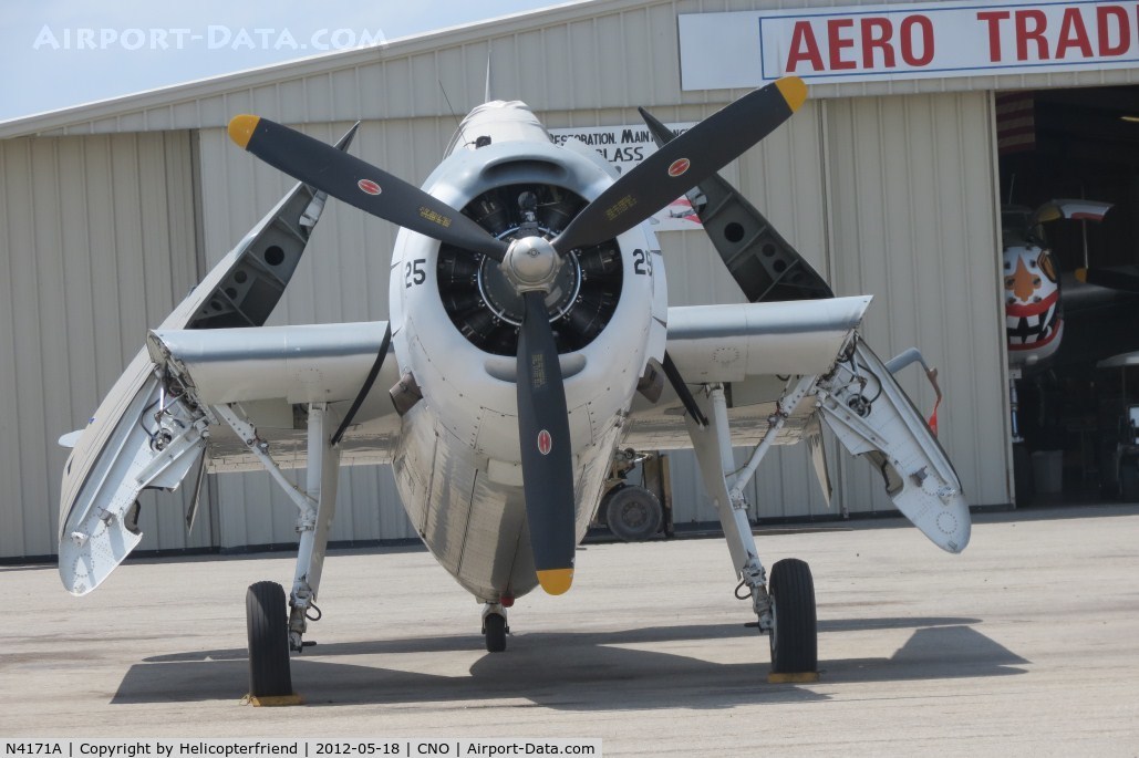 N4171A, 1945 Grumman TBM-3E Avenger C/N 4426 (Bu91521), Parked with her wings tucked in